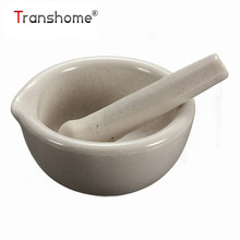 Transhome-Mini mortero de porcelana de 60mm, juego de cuencos para mezclar y moler hierbas, herramienta para picar 2024 - compra barato