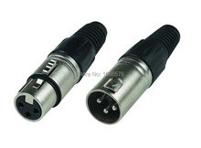 Оптовая продажа 200 шт./лот XLR 3Pin Cannon Connector 100 шт. XLR Male & 100 шт. xlr female MIC Audio connector 2024 - купить недорого