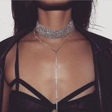 Ztech Rhinestone choker Crystal Luxury Chokers Necklaces 2020 Collar chocker chunky Statement necklaces jewelry Accessories 2024 - buy cheap