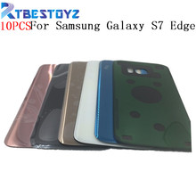 RTBESTOYZ-Cubierta trasera de batería para Samsung Galaxy S7 Edge G935, G935F, G935H, carcasa de cristal con logotipo, 10 unids/lote 2024 - compra barato