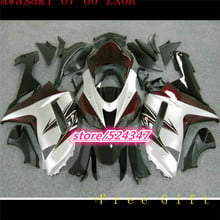 Kit de carenagem completo para motocicleta kawasaki zx6r ZX-6R ninja 636 2007 2008 abs, branco, vermelho e preto 2024 - compre barato