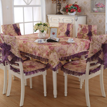 Hot Sale fashion dining table cloth chair covers cushion tables and chairs bundle chair cover rustic lace cloth set tablecloth 2024 - buy cheap