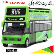 Sightseeing car, 1:32 alloy pull back bus, Wagon, Diecast cars,children's toys, gifts, hot free shipping 2024 - buy cheap