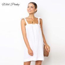 WildPinky-Vestido corto informal de verano para mujer, minivestido con tirantes finos, a la moda, elegante, 2021 2024 - compra barato