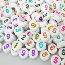 500Pcs Mixed Number Letter Beads Alphabet Acrylic Beads For Jewelry Making 7mm Women Children DIY Bracelet Necklace Findings 2024 - buy cheap
