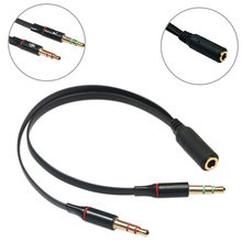 2 Colors Splitter Headphone for Computer 3.5mm Female to 2 Male 3.5mm Mic Audio Y Splitter Cable Headset to PC Adapter Converter 2024 - buy cheap