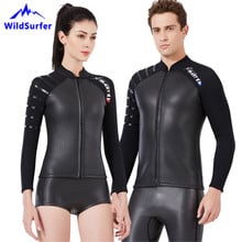 WildSurfer Couple Wetsuit Jacket Smooth Leather 3mm SCR Neoprene Men Swim Top Snorkeling Diving Winter Warm Women Swimwear W130 2024 - buy cheap