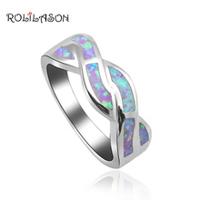 New coming 2017 Fashion Jewelry Rings for women Light Purple Fire Opal stamp Silver Ring USA #6#6.5#7#7.5#8#9 OR681 2024 - buy cheap
