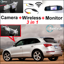 Cámara WiFi especial 3 en 1 + receptor inalámbrico + Pantalla de espejo, sistema de visión trasera de estacionamiento Bakc, fácil de instalar, para Audi Q5 2008 ~ 2014 2024 - compra barato