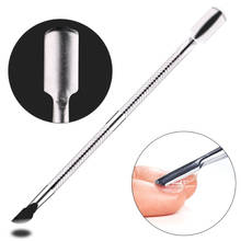 2 Ways Pusher Nail Art  Professional Stainless Steel Nail Cuticle Pusher Spoon Cut Manicure Pedicure Remover,Nail Cleaner Tools 2024 - buy cheap
