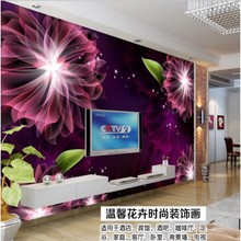Beibehang 3d wallpaper Custom 3D Purple  Floral Aesthetic Modern 3d Living Room  Background Wall Decorative Painting Wallpaper 2024 - buy cheap