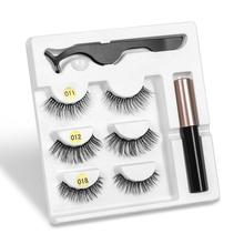 5 Magnetic False Eyelashes Magnetic Liquid Eyeliner With Tweezer Set Resuable Eyelash Waterproof Long Lasting Eyelash Extension 2024 - buy cheap