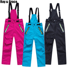RAY GRACE Waterproof Boys Girls Skiing Pants Warm Climbing Trousers Windproof Outdoor Thermal Children Trousers Winter Snowboard 2024 - buy cheap