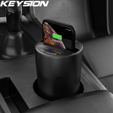 Keysion carregador rápido qi sem fio, suporte de carregamento para celulares iphone xs max xr x xiaomi mi 9 e samsung s10 s9 note 9 2024 - compre barato