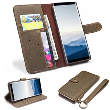 Genuine Leather Wallet Flip Case for Samsung Galaxy Note 9 Note 8 Case for Galaxy S8 S9 Plus S6 S7 Edge Case Cowhide Kickstand 2024 - buy cheap