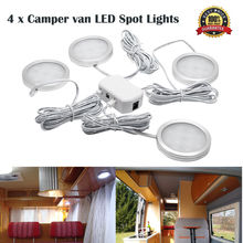 4pcs 12V Interior White LED Spot Lights 2.5W For VW T4 T5 Camper Van Caravan Motorhome White Lights  6500K RV Accessories 2024 - buy cheap