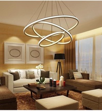 Modern 1/2/3 ring double-sided LED ceiling light Home Living Room Bedroom Study Lamp Restaurant Office & Commercial chandeliers 2024 - buy cheap