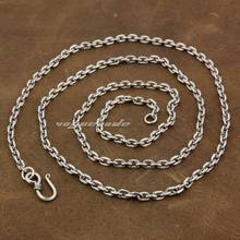 LINSION 4mm Square link Chain 925 Sterling Silver Pendant Matching Necklace 8L010 Length 18 to 36 Inches Available 2024 - buy cheap
