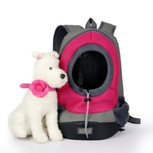 Mochila para transportar cachorro de estimação, bolsa portátil para viagem, feita em malha, com dois ombros 2024 - compre barato