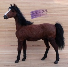 Novo simulador 1:6 cavalo de guerra brinquedo de polietileno & furs cavalo de sangue marrom presente sobre 32x8xx34cm 1292 2024 - compre barato