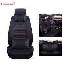 Kalaisike leather Universal Car Seat cover for Mitsubishi all models ASX outlander lancer pajero sport pajero dazzle car styling 2024 - buy cheap