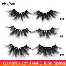 100Pairs Free DHL Visofree 25mm Lashes Dramatic Mink Lashes Soft Long 3D Mink Eyelashes Crisscross Full Volume Eye Lashes Makeup 2024 - buy cheap