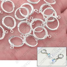 Bulk Jewelry Findings 100PCS Genuine Real Pure Fine 925 Sterling Silver Round Lever Back Ear For Earrings Design 925 Stamped 2024 - buy cheap