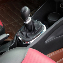 AndyGo Car-styling ABS chrome trim Car Gear head sticker style Gear Shift decoration cover For KIA RIO K2 2011 2012 2013 2014 2024 - buy cheap