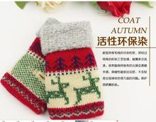 Men Fingerless Gloves Knitted Woolen Plaid Autumn Winter Keep Warm Thicken Half Finger Mittens Boy Guantes Christmas Gift 2024 - buy cheap