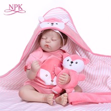 NPK-Muñeca reborn de silicona suave para niñas, muñeco de bebé de 55cm y 22 pulgadas, de vinilo, bonecas reborn, juguetes para niñas 2024 - compra barato