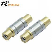 100pcs/lot RCA Female to RCA Female Jack Extension Adapter Gold Plated Speaker RCA Coupler Externder Audio Connector 2024 - buy cheap