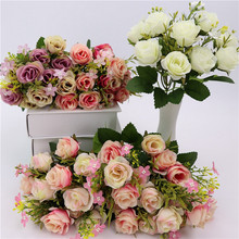 Quente 30cm bonito rosa peônia de seda flores artificiais 10 grandes/6 pequenas flores bouquet falso flores para a decoração de casa casamento 2024 - compre barato