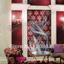 Настенная настенная стеклянная мозаика ручной работы, элегантные цветы 2024 - купить недорого
