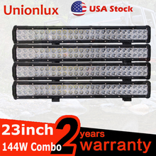 Wholesale 23inch 144W Auto LED Bar Working Lights IP67 Waterproof Combo Beam Straight Car LED Light Bar Offroad 4x4 Lamp 2024 - buy cheap