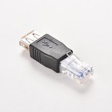 Переходник RJ45 (штекер)/USB 2,0 (гнездо), с прозрачной головкой для ПК 2024 - купить недорого