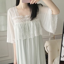 Summer Short Sleeve Women's  Nightgowns Modal Inner Gauze Sweet Sleepwear Elegant Female Sleepshirts Princess Sleep Dress 2226 2024 - buy cheap