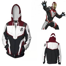 Avengers Endgame Quantum Realm Sweatshirt Jacket Advanced Tech Hoodie Cosplay Costumes 2019 new superhero Iron Man Hoodies suit 2024 - buy cheap
