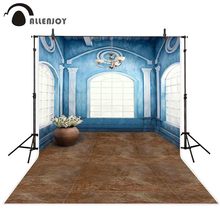 Allenjoy photography background Blue palace chandelier window flower wedding backdrop photo studio photocall photophone props 2024 - buy cheap