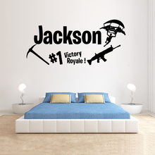 Gamer Personalised wall decal Victory Royale Game Controller video game wall decals Customized For Kids Bedroom Vinyl Art A1-020 2024 - buy cheap