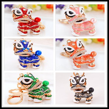 2019 NEW Fashion Creative Lion Dance KeyChain Girls Bag Ornaments Car Key Chain Exquisite Gift Birthday Gift Party Favors 2024 - buy cheap