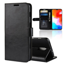 1+6T Case for OnePlus 6T Cases Wallet Card Stent Book Style Flip Leather Protect Cover black 6 T OnePlus6T One Plus 6T 2024 - buy cheap