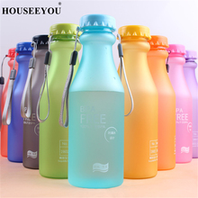 Candy Colors Unbreakable Frosted Leak-proof Plastic Kettle 550mL BPA Free Portable Water Bottle for Travel Yoga Running Camping 2024 - buy cheap