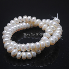 1 Strands=38cm length/Lot(45pcs), Nature Cultured Freshwater Pearl,Abacus Shape,White Colors,Size: 10-11,Nature Pearl 2024 - buy cheap