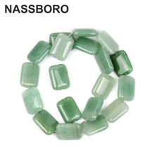 Rectangle Natural Green Aventurine Stone Beads Loose Spacer Beads For Fashion Necklace Bracelet Jewelry Making DIY 13X18mm 2024 - buy cheap