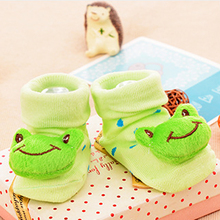 100% Cotton 4Pair Baby Children Kids Socks Boys Girls Antiskid Sock Cartoon Star Frog Rabbit Design Suitable 0-18Month Newborn 2024 - buy cheap