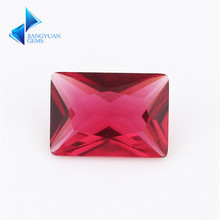 100 peças 2x3 ~ 13x18mm cor vermelha rosa formato retangular joias pedras preciosas de vidro solto sintético pedras preciosas 2024 - compre barato