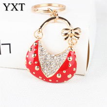 Sexy Lady Handbag Butterfly New Fashion Crystal Charm Purse Handbag Car Key Keyring Keychain Party Wedding Birthday Gift 2024 - buy cheap