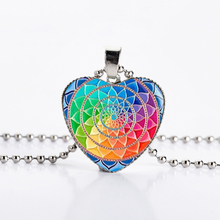 Богемный цветок жизни ожерелье «Ом» Мандала амулет сердце подвески ожерелья для женщин модные ювелирные изделия 2024 - купить недорого