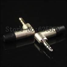 Neutrik conector de ângulo reto 3.5mm (1/8 "), 2 peças, estéreo, plug de áudio estéreo banhado a prata 2024 - compre barato
