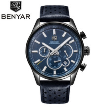 BENYAR Men Watch Top Brand Luxury Quartz Watch Waterproof Leather Male Wristwatch Relogio Masculino Men's Watch Clock relojes 2024 - buy cheap